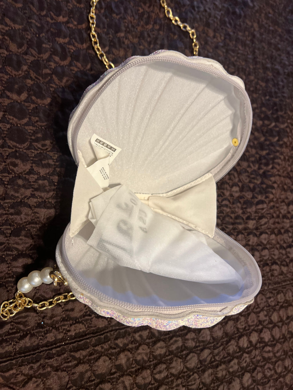 Glitter Seashell Crossbody Handbag