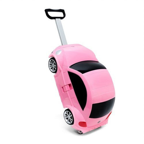 Kids Car Style Travel Luggage with Wheels Weekend Shade Sunglasses