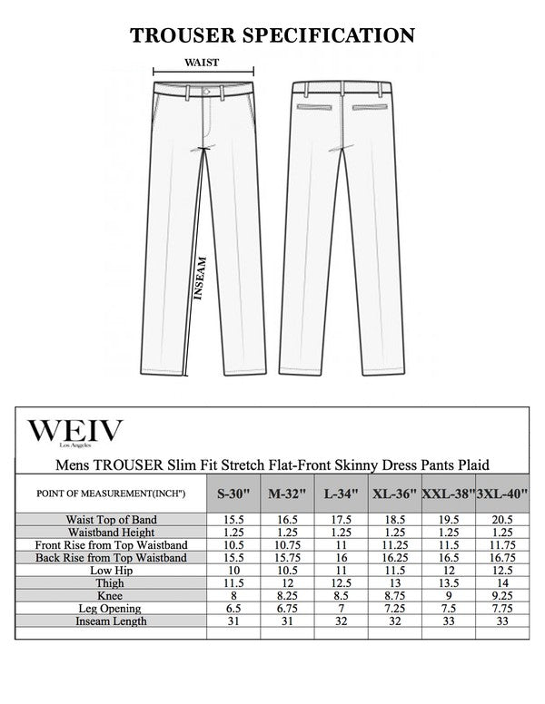 Weeknd Shop Mens Plaid Trouser Pants