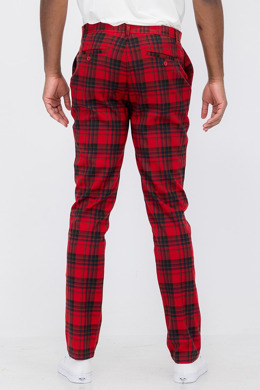 Weeknd Shop Mens Plaid Trouser Pants