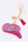 Pink Cowgirl Hat Stone Pillow Key Chain LA Jewelry Plaza