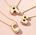 Golden Color Stainless Steel Initial Necklace Weeknd Shop Online