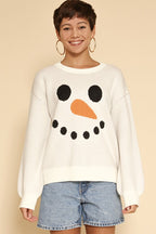 Snowman Knit Holiday Women's Sweater