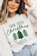 Farm Fresh Christmas Trees Fleece Sweatshirts Color Bear