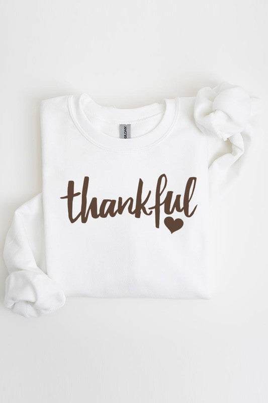 Thankful Heart Graphic Fleece Sweatshirts Color Bear