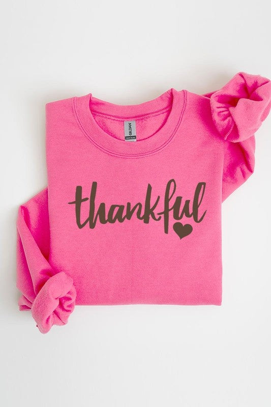 Thankful Heart Graphic Fleece Sweatshirts Color Bear