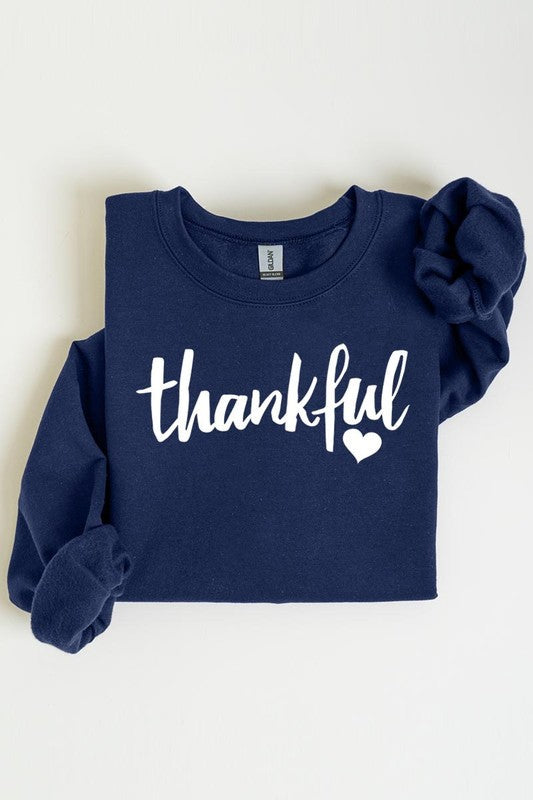 Thankful Heart Graphic Fleece Sweatshirts Color Bear