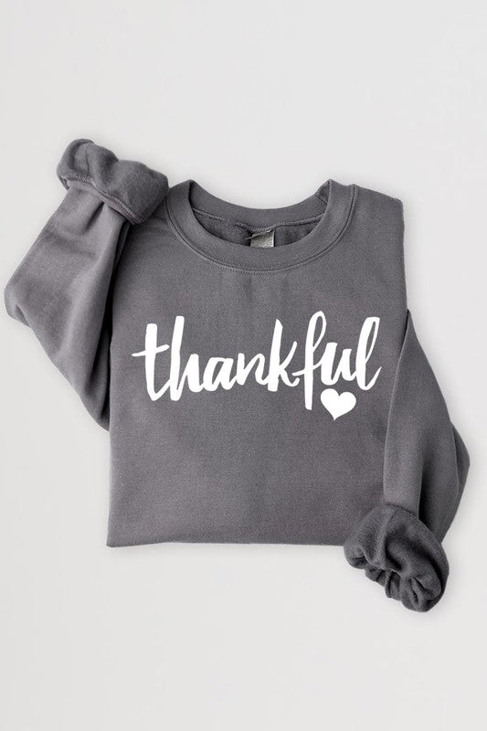 Thankful Heart Graphic Fleece Sweatshirts Color Bear