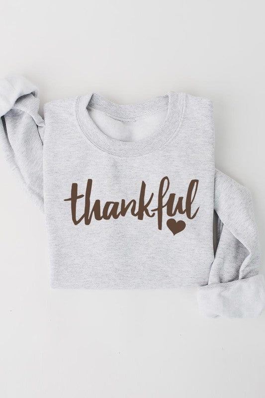 Thankful Heart Graphic Fleece Sweatshirts Color Bear