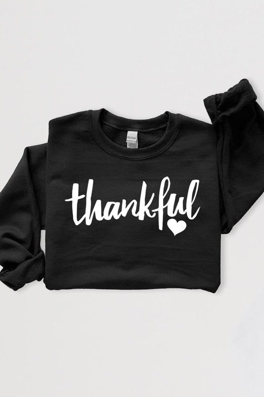 Thankful Heart Graphic Fleece Sweatshirts Color Bear
