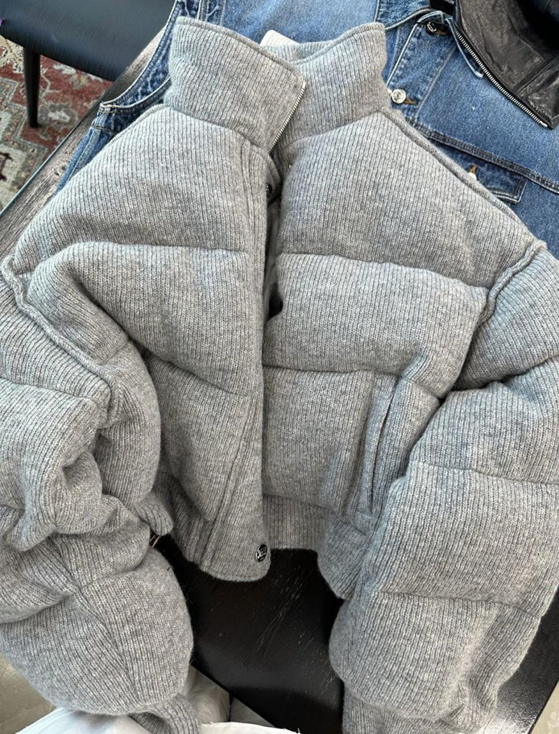 Tasia Crop Stand Collar Coat