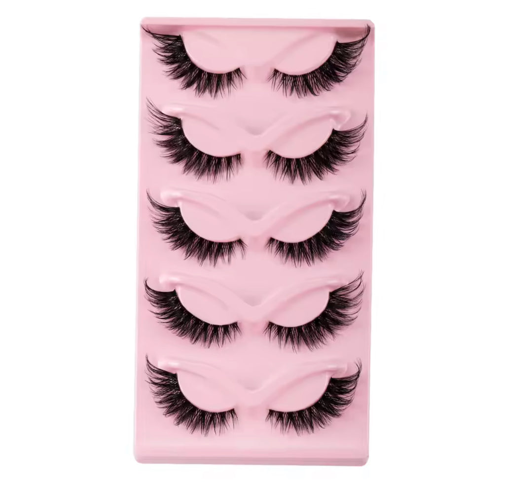 5 Pairs Cat Eye Lashes Faux Mink Eyelashes
