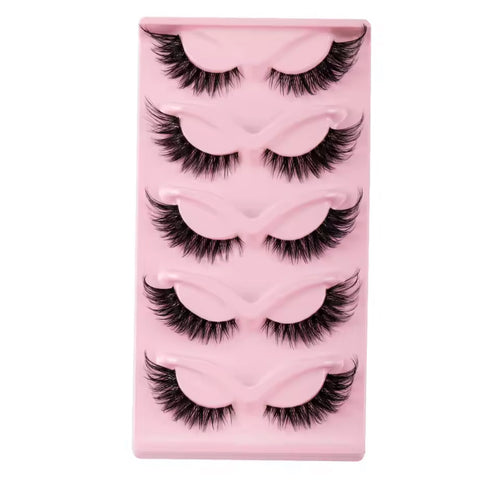 5 Pairs Cat Eye Lashes Faux Mink Eyelashes