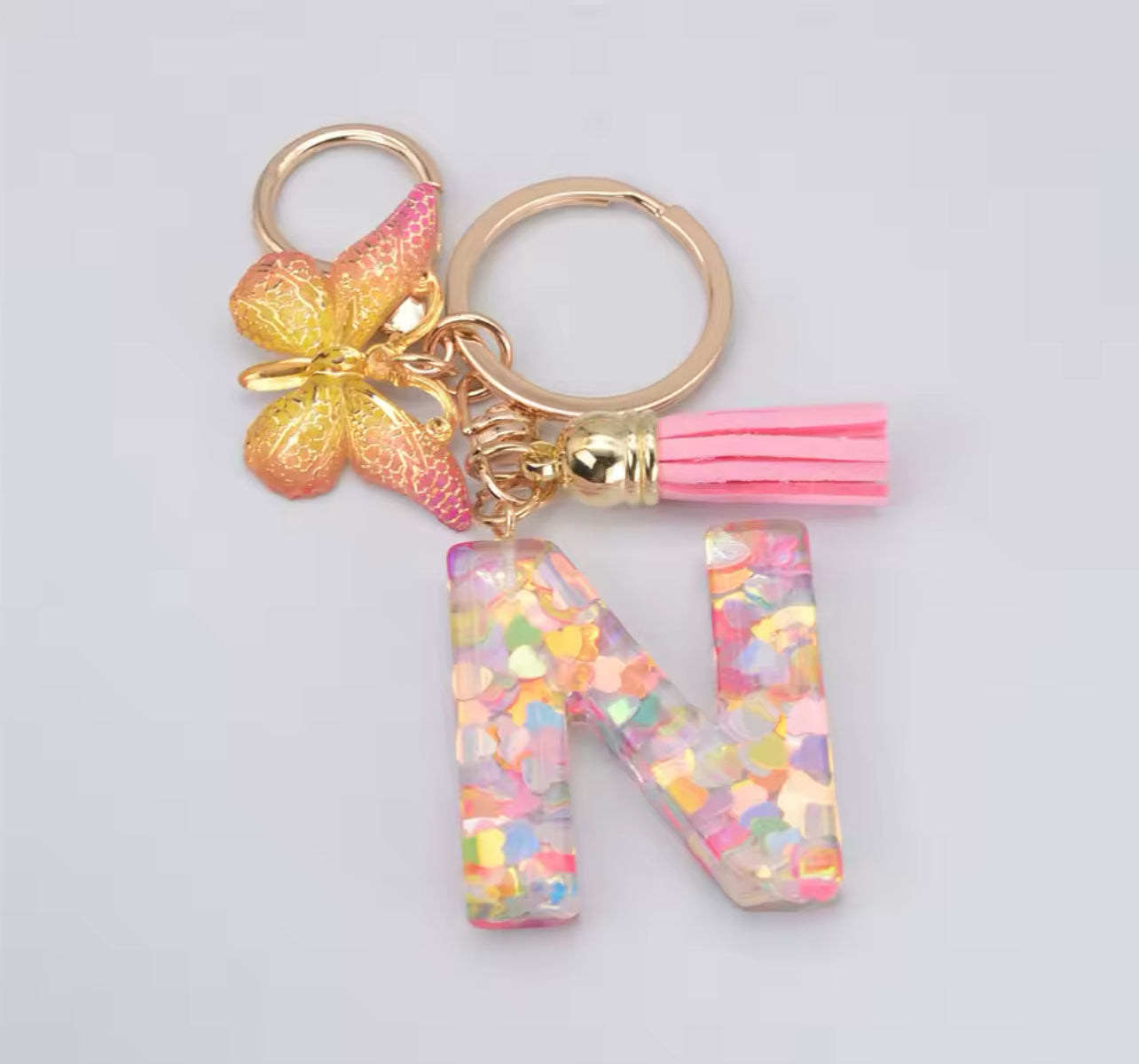 Summer Addition A-Z Letter Keychain