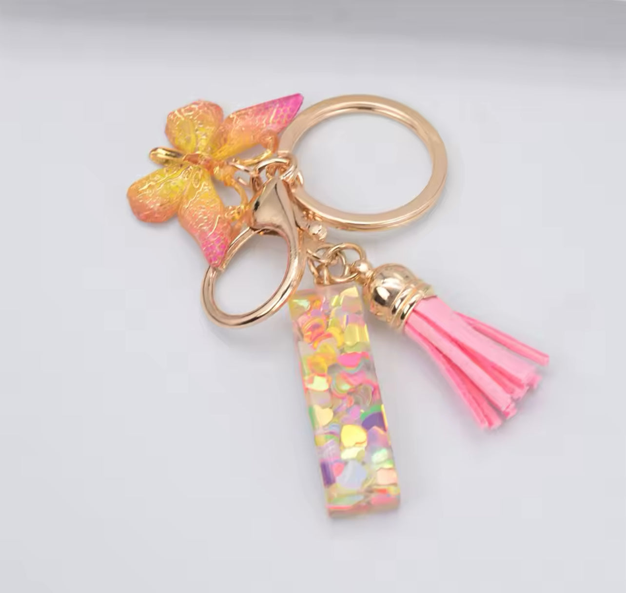 Summer Addition A-Z Letter Keychain