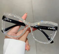 Womens Fashion Cat Eye Glasses with Rhinestones Weekend Shade Sunglasses