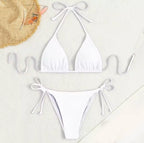 Women's Solid-Color Halter Bikini