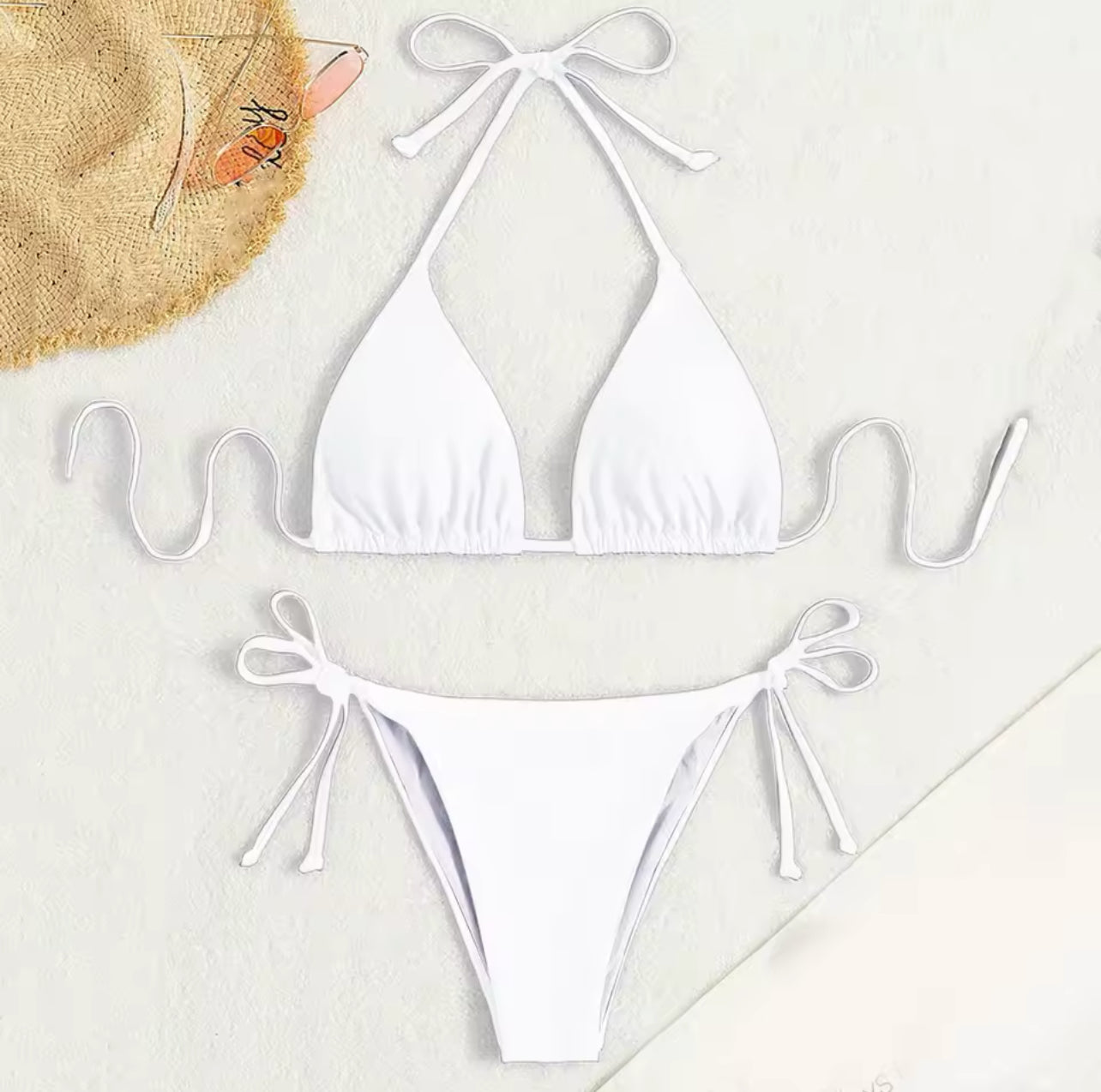 Women's Solid-Color Halter Bikini