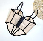 Color Block Corset Mesh Top Weeknd Shop Online