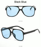 Vintage Retro Sunglasses 70s Yellow Tinted Aviator Large Sun Glasses for Women
