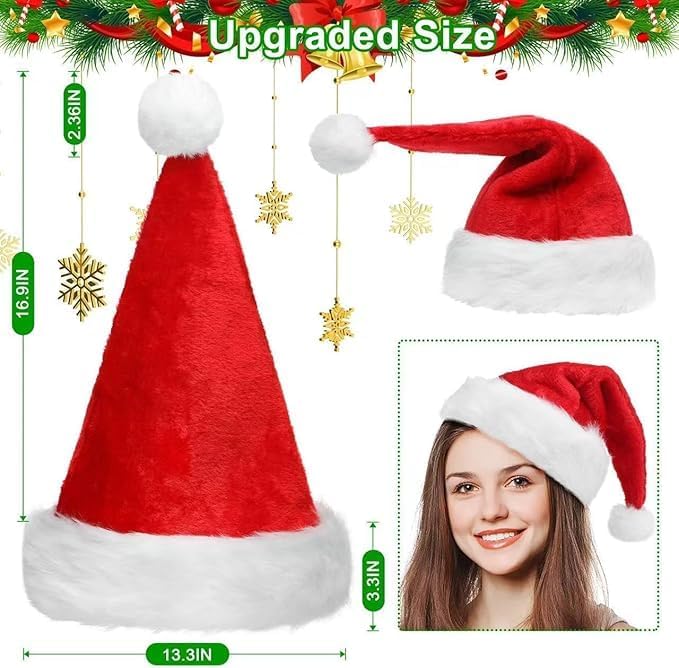 2pc Christmas Hat – Soft Velvet Comfortable Weeknd Shop Online