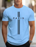 Paris Print Men’s Cotton T shirt Weekend Shop