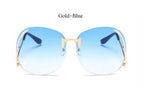 Funky Women Oversize Rimless Sunglasses