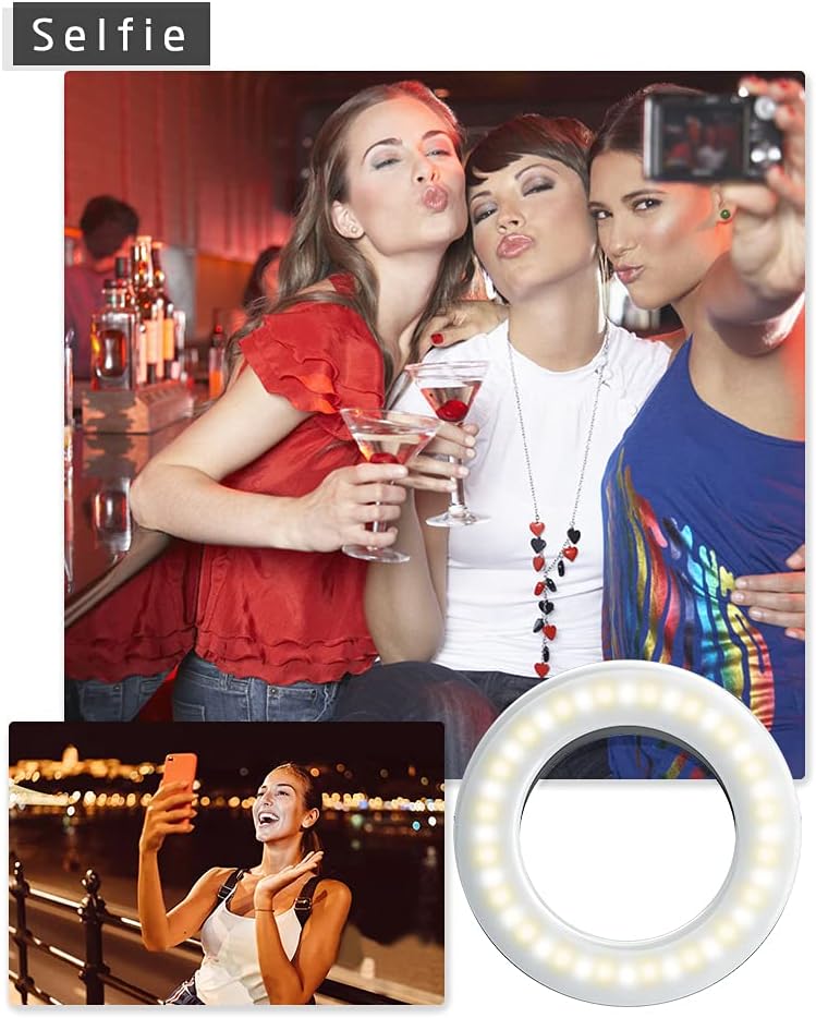 Selfie Ring Light Rechargeable Portable Clip-on Selfie Fill Light with 40 LED Weeknd Shop Online