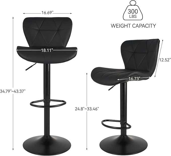 Nalupatio Modern Bar Stools Set of 2 Weeknd Shop Online