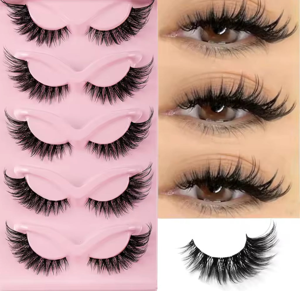 5 Pairs Cat Eye Lashes Faux Mink Eyelashes
