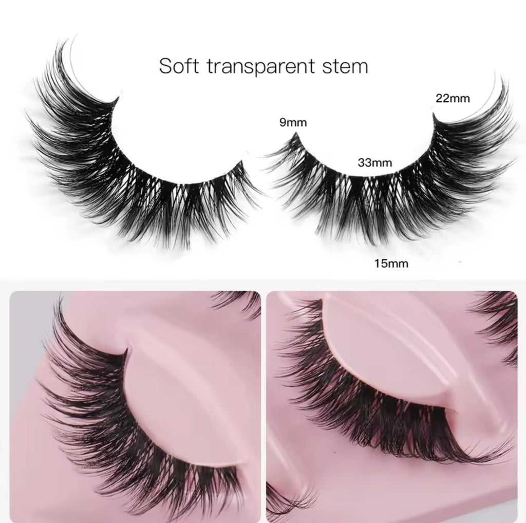 5 Pairs Cat Eye Lashes Faux Mink Eyelashes