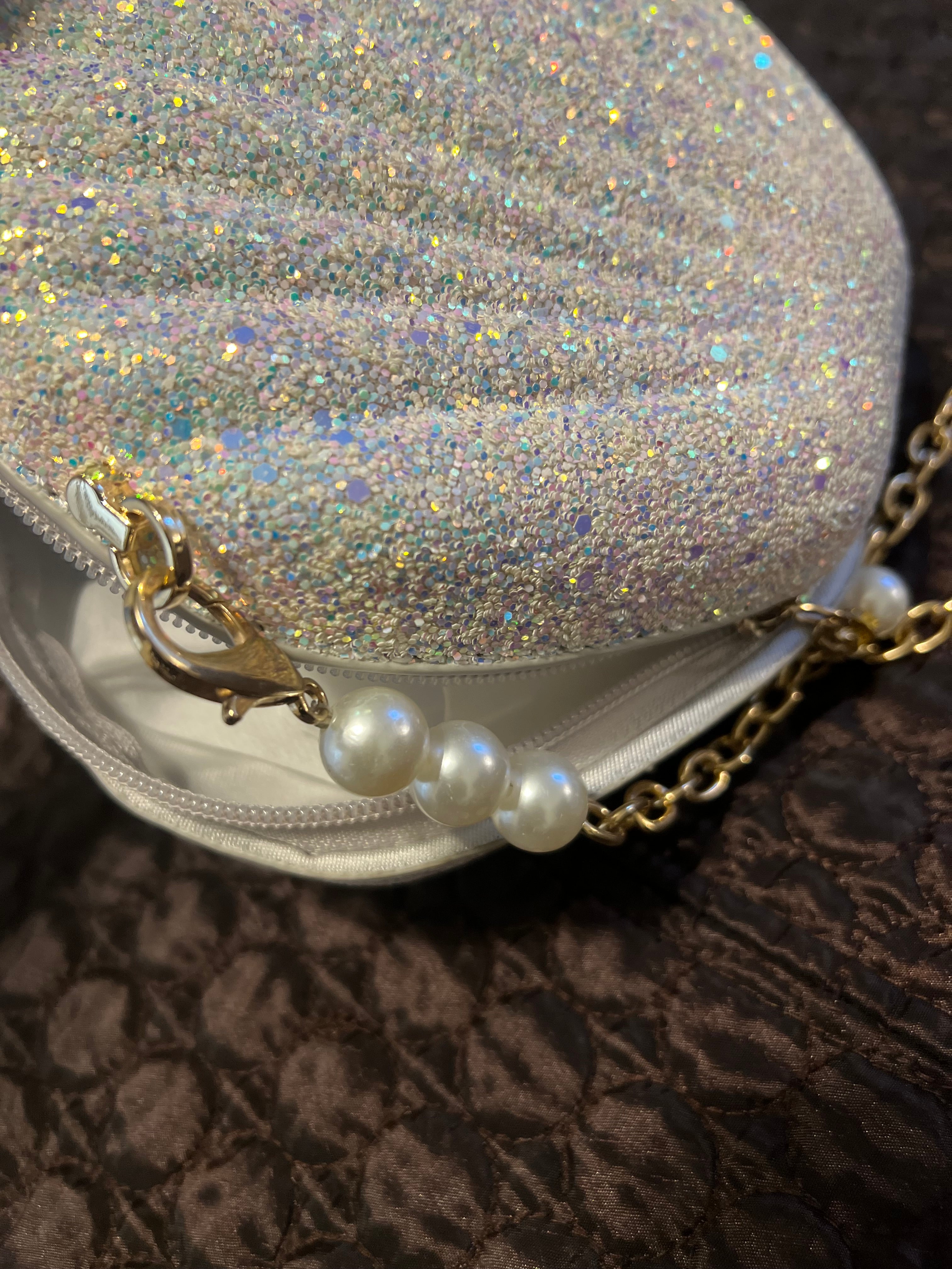 Glitter Seashell Crossbody Handbag