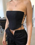 Sexy Adjustable Black Corset Top Weeknd Shop Online