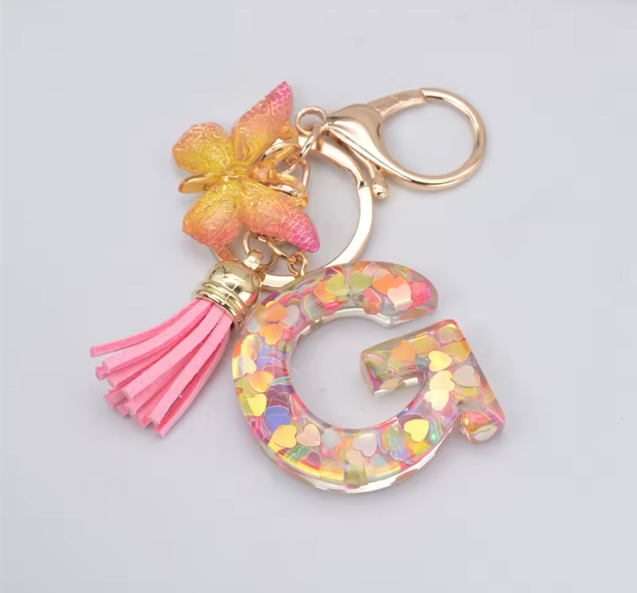 Summer Addition A-Z Letter Keychain