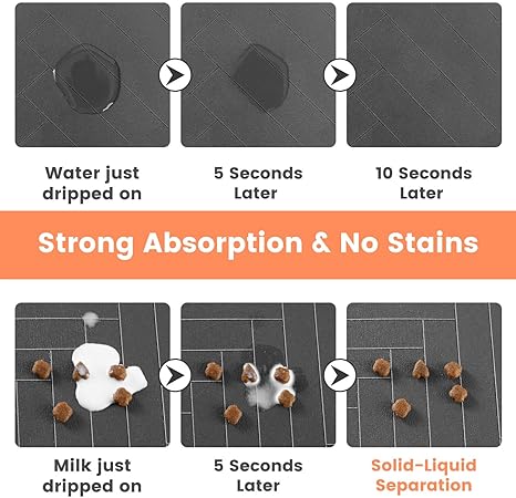 Pet Feeding Mat-Absorbent Pet Placemat