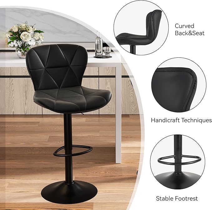 Nalupatio Modern Bar Stools Set of 2 Weeknd Shop Online