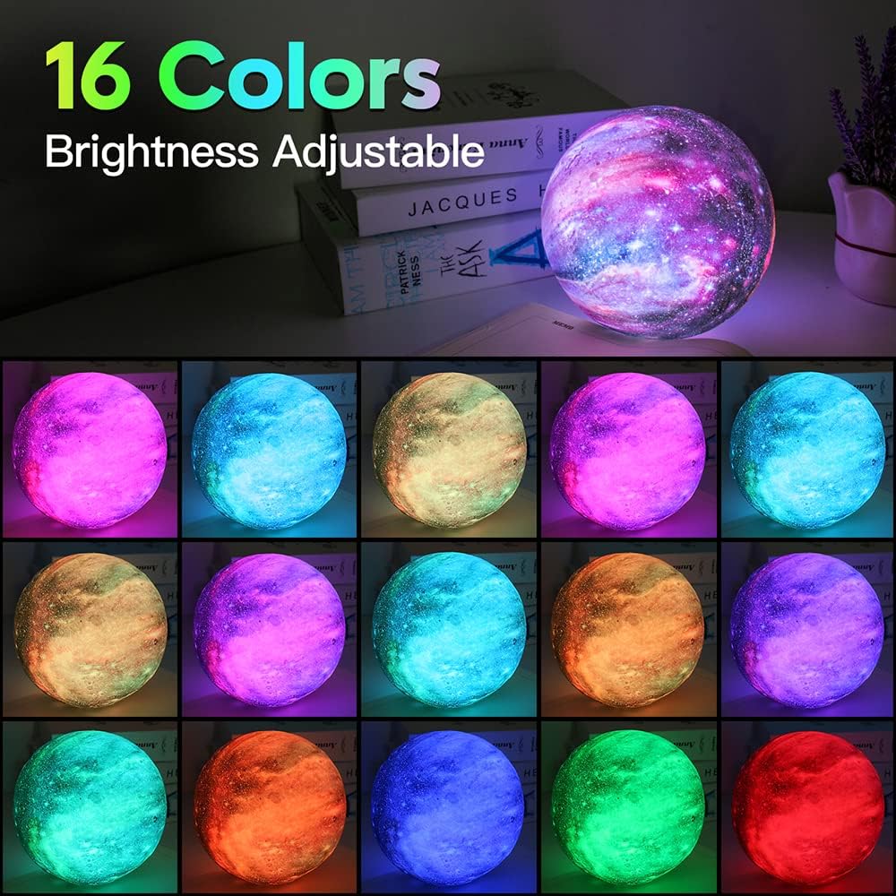 Moon Lamp Galaxy Lamp 16 Colors LED 3D Moon Light