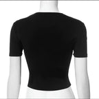Tiana Women’s Fashion Short Sleeve Crop Top