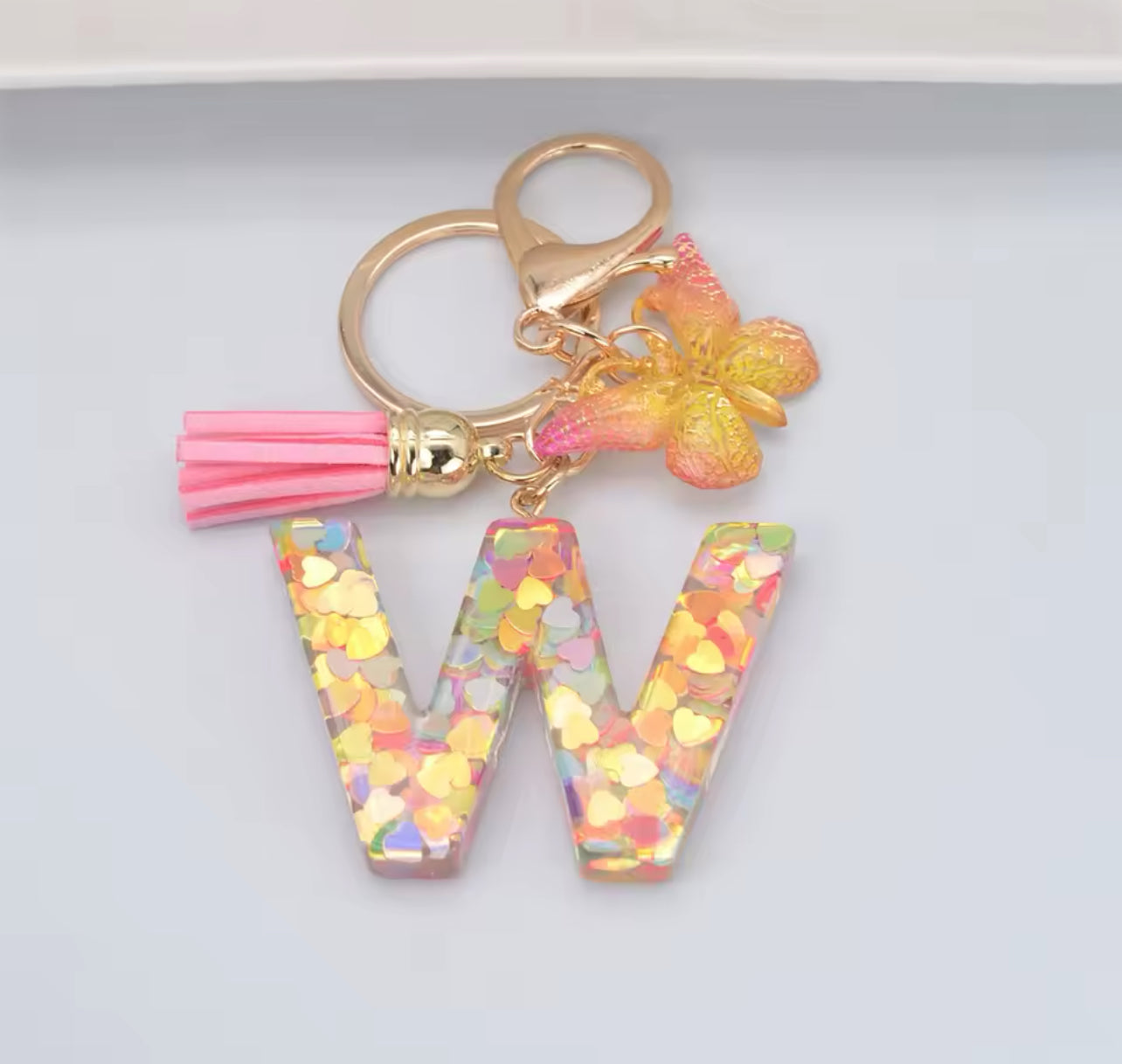 Summer Addition A-Z Letter Keychain