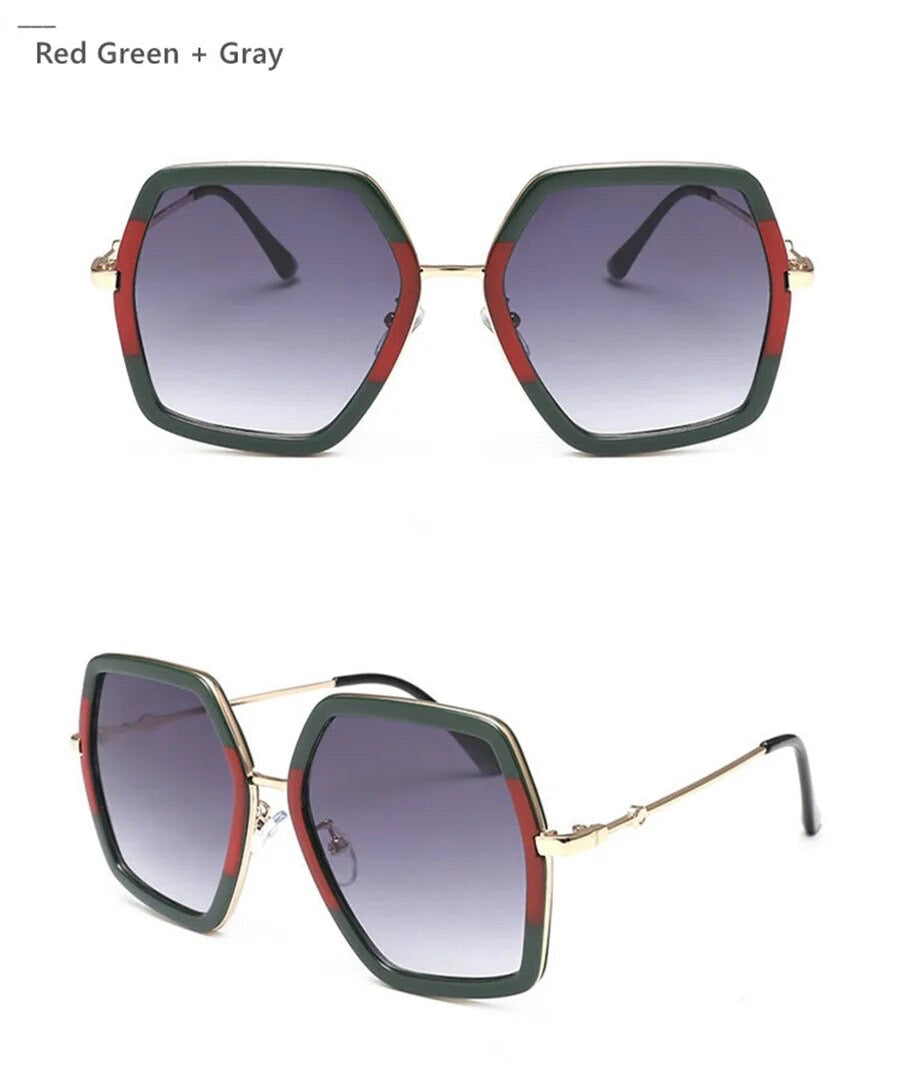 Oversized Vintage Inspired Brand Name Sunglasses
