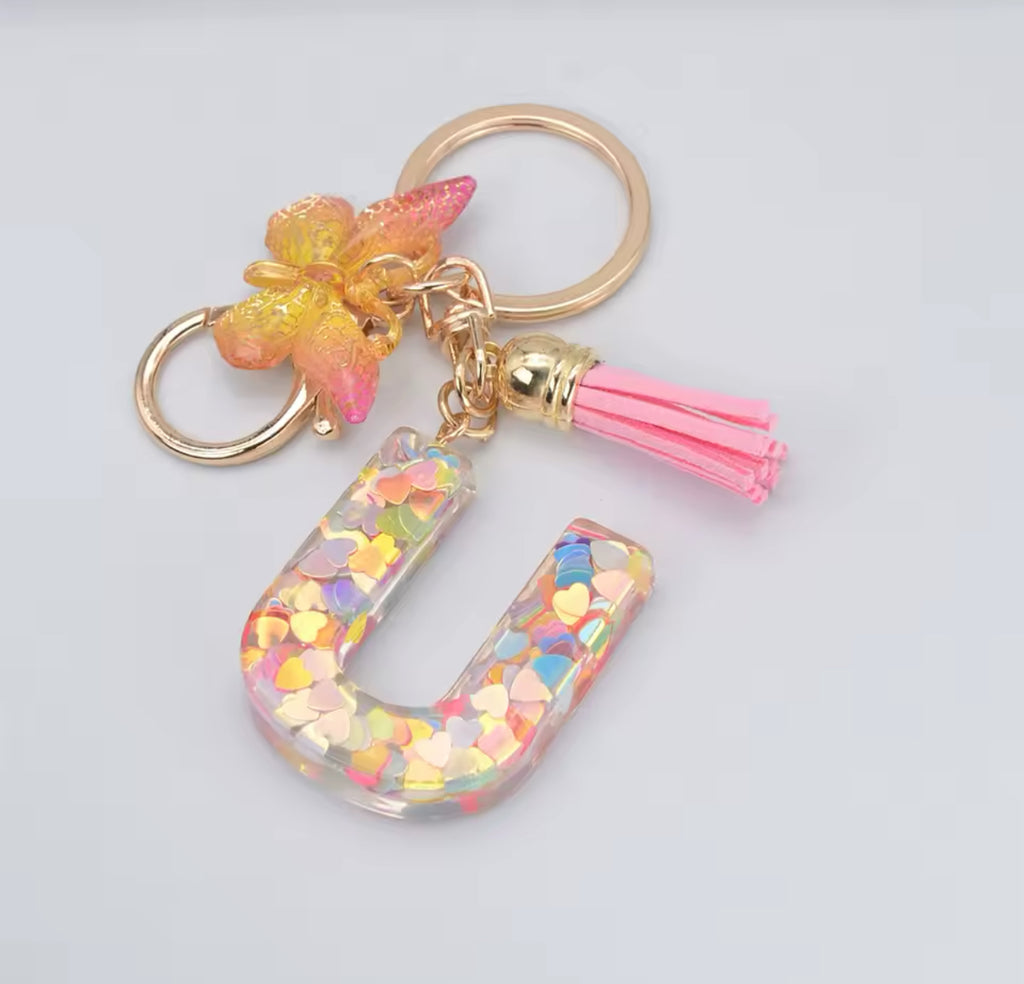 Summer Addition A-Z Letter Keychain