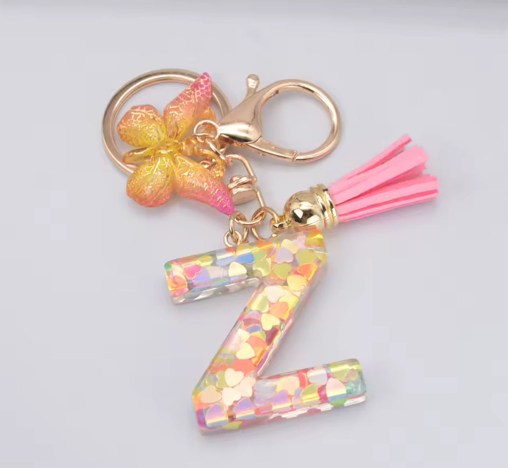 Summer Addition A-Z Letter Keychain