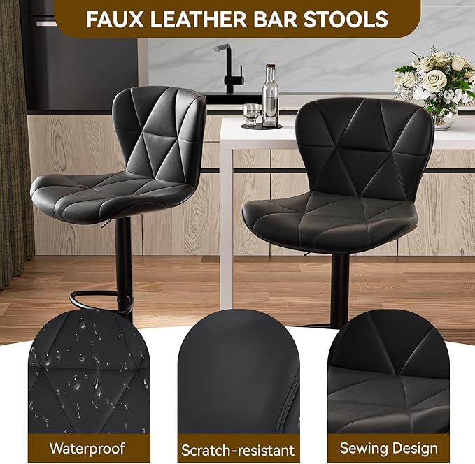 Nalupatio Modern Bar Stools Set of 2 Weeknd Shop Online