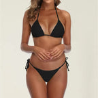Women's Solid-Color Halter Bikini