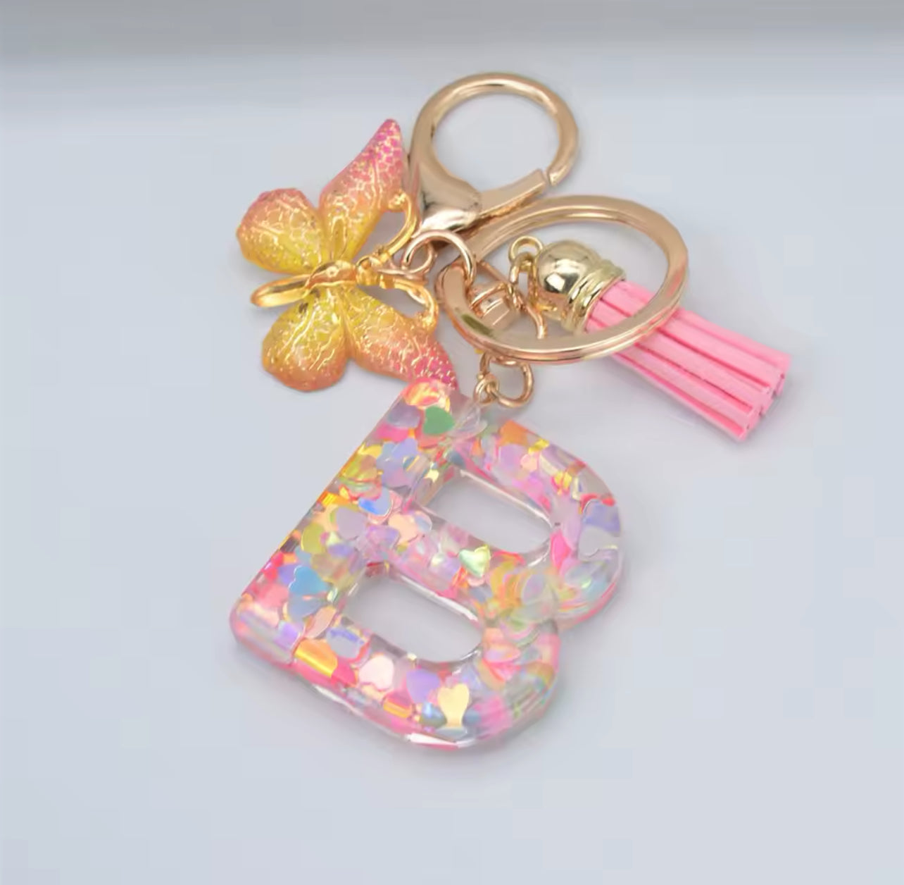 Summer Addition A-Z Letter Keychain