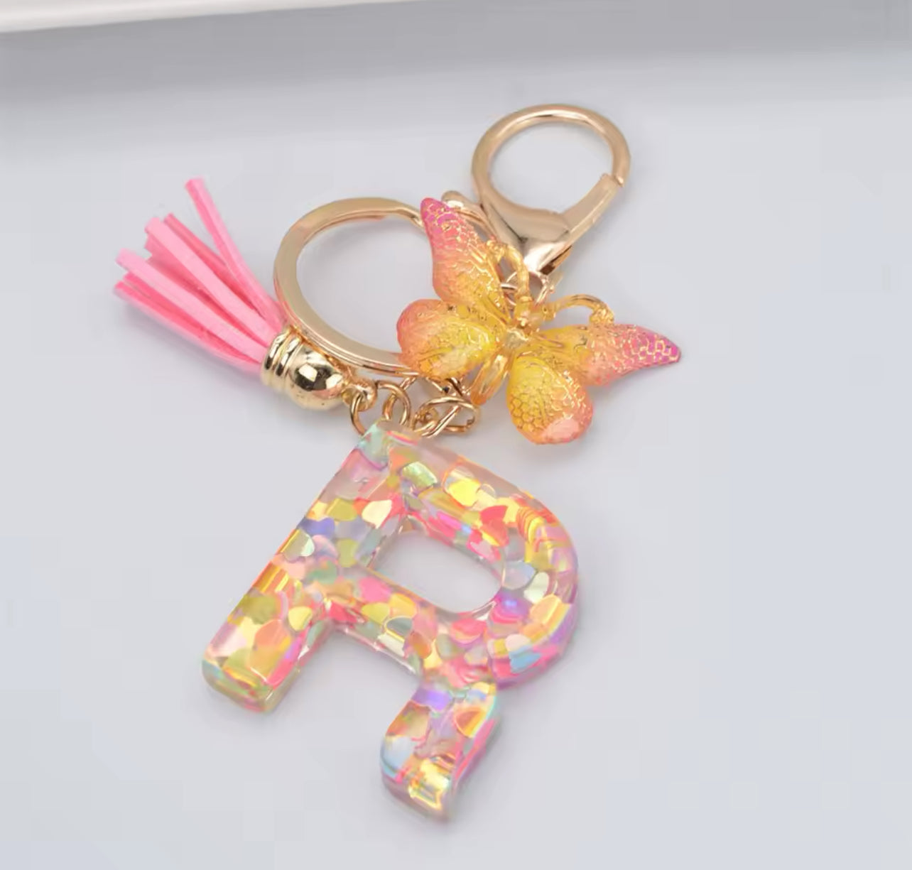 Summer Addition A-Z Letter Keychain