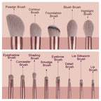 Pink 13PCS Makeup Brushes Set – Super Soft Detail Brushes