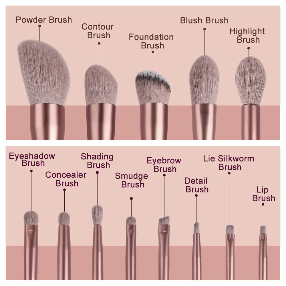 Blue 13PCS Makeup Brushes Set – Super Soft Detail Brushes