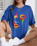 “Painted Lady" face personality design print T-shirt Weekend Shade Sunglasses