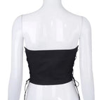 Sexy Adjustable Black Corset Top